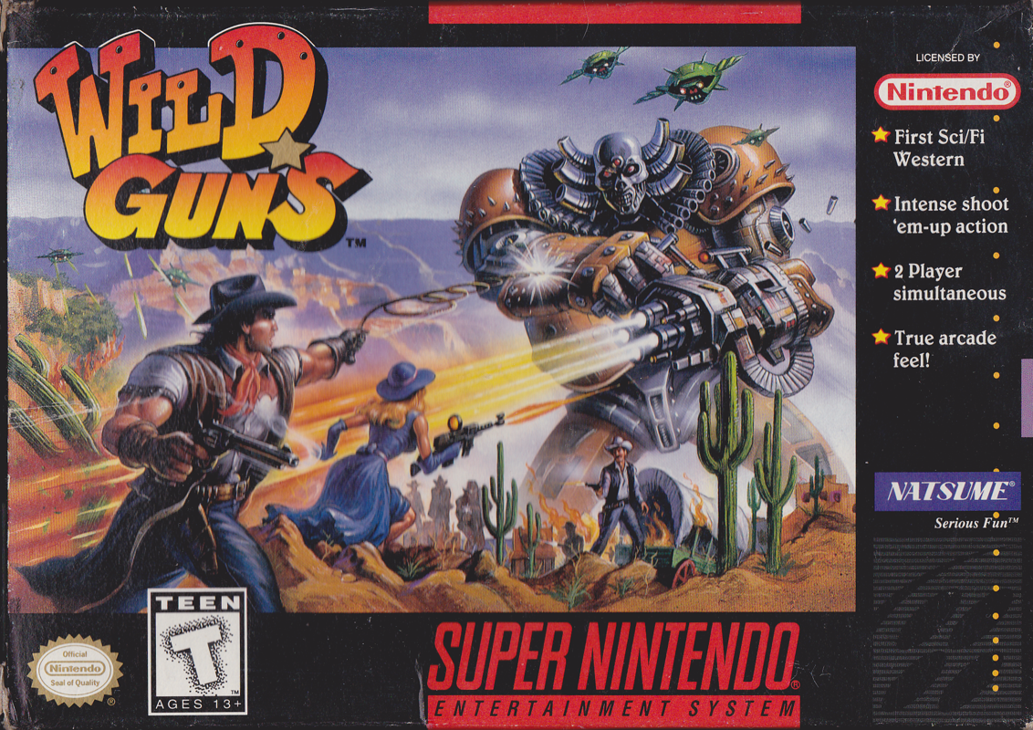 Wild Guns box art for Super Famicom